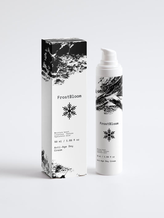 FrostBloom Anti-Age Day Cream 50ml — COSMOS NATURAL certified anti-aging moisturiser with hyaluronic acid